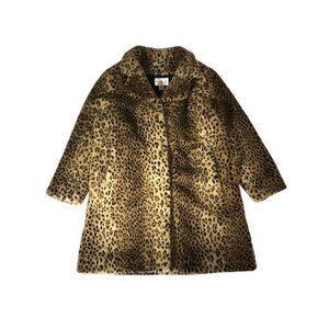 Vintage Worthington Women's Leopard Faux Fur Mob Wife Coat